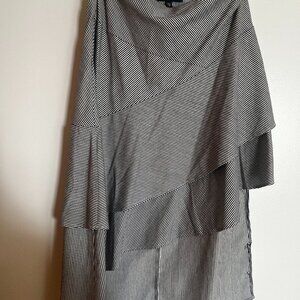 LEA & VIOLA Searsucker Hi-Lo Skirt